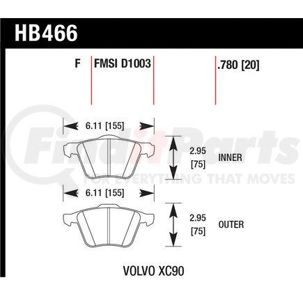 HB477Y610 by HAWK FRICTION - LTS