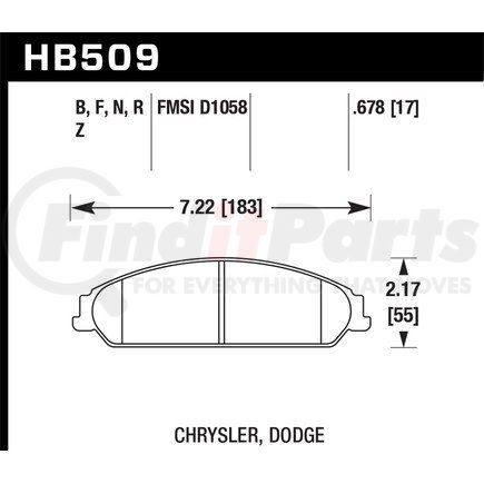 HB509B678 by HAWK FRICTION - BRAKE PADS