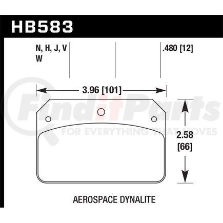 HB583J480 by HAWK FRICTION - BRAKE PADS DR-97