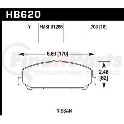 HB620Y703 by HAWK FRICTION - LTS