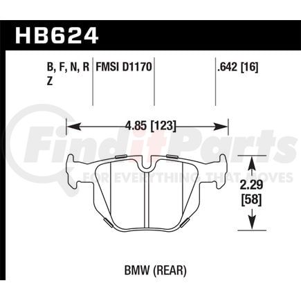 HB624B642 by HAWK FRICTION - BRAKE PADS