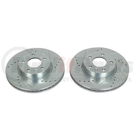 AR82159XPR by POWERSTOP BRAKES - Evolution® Disc Brake Rotor - Performance, Drilled, Slotted and Plated