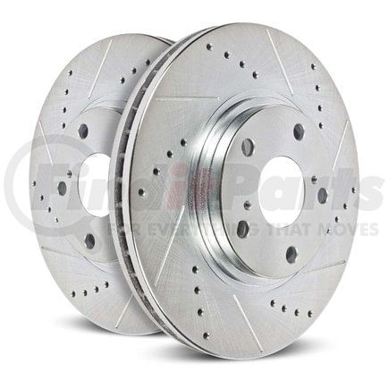 EBR1607XPR by POWERSTOP BRAKES - Evolution® Disc Brake Rotor - Performance, Drilled, Slotted and Plated