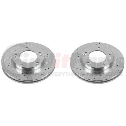 JBR1518XPR by POWERSTOP BRAKES - Evolution® Disc Brake Rotor - Performance, Drilled, Slotted and Plated