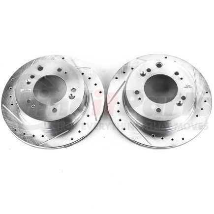 JBR1519XPR by POWERSTOP BRAKES - Evolution® Disc Brake Rotor - Performance, Drilled, Slotted and Plated