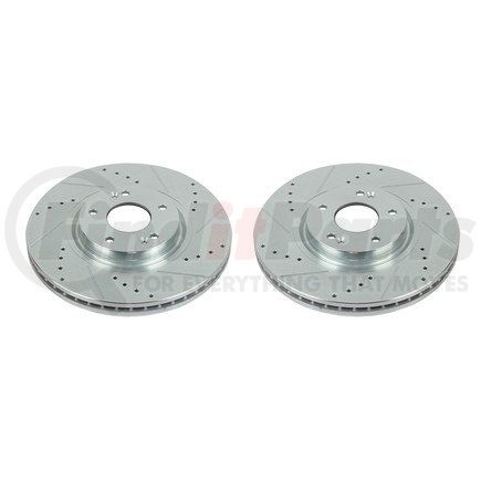 JBR1524XPR by POWERSTOP BRAKES - Evolution® Disc Brake Rotor - Performance, Drilled, Slotted and Plated