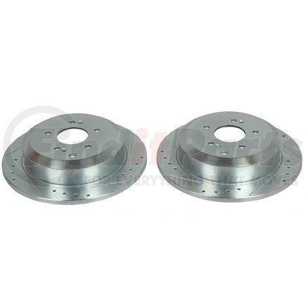 JBR1525XPR by POWERSTOP BRAKES - Evolution® Disc Brake Rotor - Performance, Drilled, Slotted and Plated