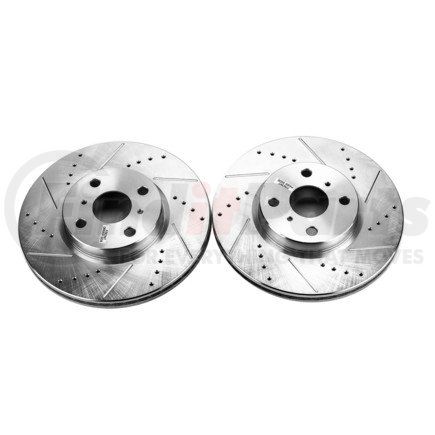 JBR1546XPR by POWERSTOP BRAKES - Evolution® Disc Brake Rotor - Performance, Drilled, Slotted and Plated