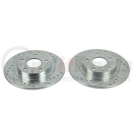 JBR1597XPR by POWERSTOP BRAKES - Evolution® Disc Brake Rotor - Performance, Drilled, Slotted and Plated