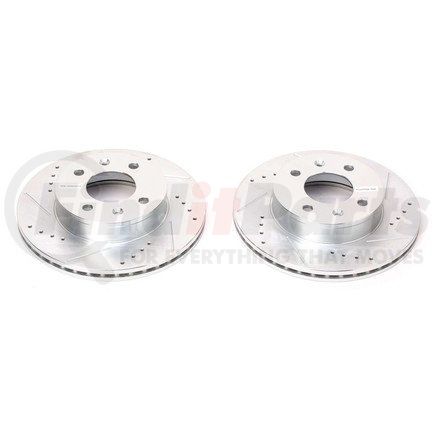 JBR1160XPR by POWERSTOP BRAKES - Evolution® Disc Brake Rotor - Performance, Drilled, Slotted and Plated