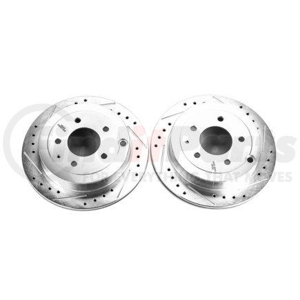 JBR575XPR by POWERSTOP BRAKES - Evolution® Disc Brake Rotor - Performance, Drilled, Slotted and Plated