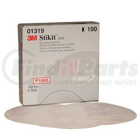 1319 by 3M - Stikit™ Finishing Film Disc 01319, 6" , P1000, 100 discs/bx