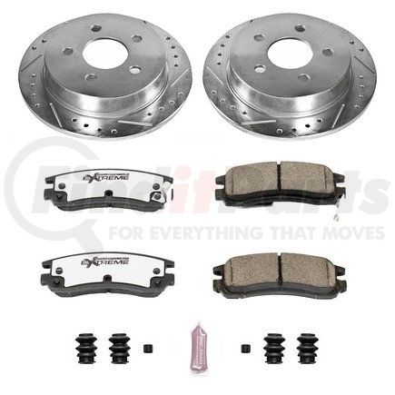 K155826 by POWERSTOP BRAKES - Z26 Street Performance Ceramic Brake Pad and Drilled & Slotted Rotor Kit