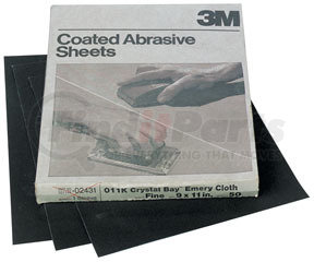 2432 by 3M - Emery Cloth Sheet 02432, 9" x 11", Medium, 50 sheets/sleeve