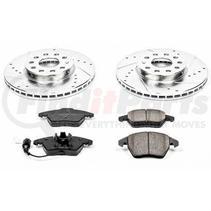 K4623 by POWERSTOP BRAKES - Z23 Daily Driver Carbon-Fiber Ceramic Brake Pad and Drilled & Slotted Rotor Kit