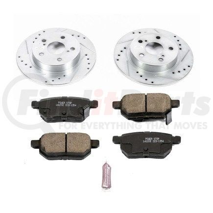 K6097 by POWERSTOP BRAKES - Z23 Daily Driver Carbon-Fiber Ceramic Brake Pad and Drilled & Slotted Rotor Kit