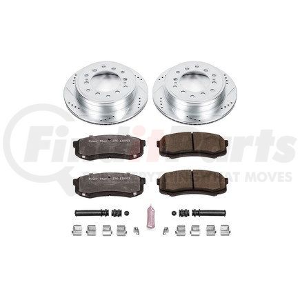 K587536 by POWERSTOP BRAKES - Z36 Truck and SUV Carbon-Fiber Ceramic Brake Pad and Drilled & Slotted Rotor Kit