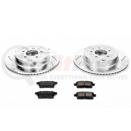 K5877 by POWERSTOP BRAKES - Z23 Daily Driver Carbon-Fiber Ceramic Brake Pad and Drilled & Slotted Rotor Kit