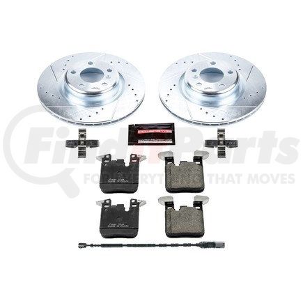 K6657 by POWERSTOP BRAKES - Z23 Daily Driver Carbon-Fiber Ceramic Brake Pad and Drilled & Slotted Rotor Kit