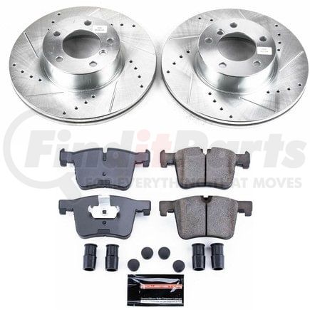 K6743 by POWERSTOP BRAKES - Z23 Daily Driver Carbon-Fiber Ceramic Brake Pad and Drilled & Slotted Rotor Kit