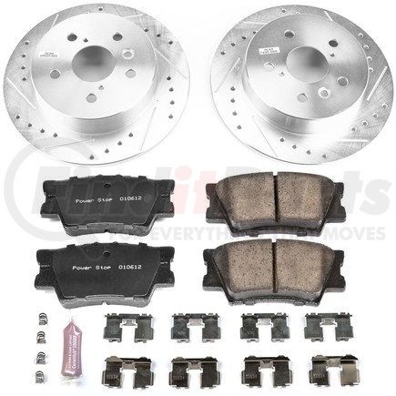 K7905 by POWERSTOP BRAKES - Z23 Daily Driver Carbon-Fiber Ceramic Brake Pad and Drilled & Slotted Rotor Kit
