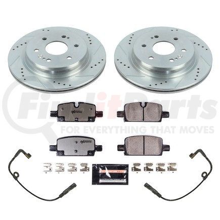 K817336 by POWERSTOP BRAKES - Z36 Truck and SUV Carbon-Fiber Ceramic Brake Pad and Drilled & Slotted Rotor Kit