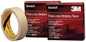 6314 by 3M - Scotch® Fine Line Striping Tape, 8 Pull Outs, 1" x 550"