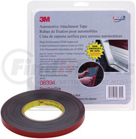 6394 by 3M - Automotive Attachment Tape, Gray, 1/2 In x 10 Yds, 90 mil