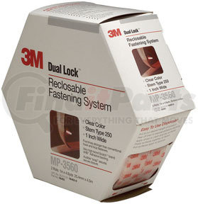6463 by 3M - Dual Lock™ Reclosable Fastener System 06463 Clear, 1" x 4.9 yd