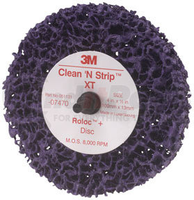 7470 by 3M - Scotch-Brite™ Roloc™ + Clean & Strip XT Disc 07470, 4"