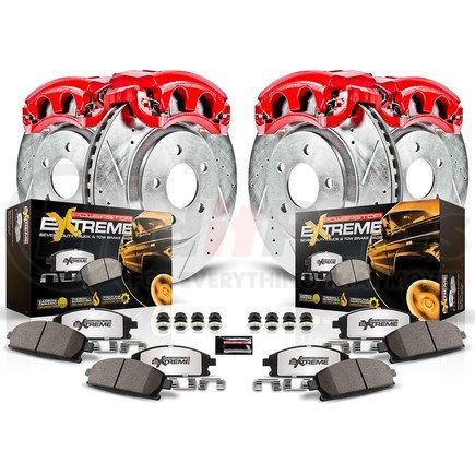 KC2010B36 by POWERSTOP BRAKES - Z36 Truck and SUV Ceramic Brake Pad, Drilled & Slotted Rotor, and Caliper Kit