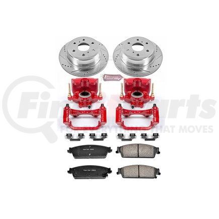 KC2083 by POWERSTOP BRAKES - Z23 Daily Driver Carbon-Fiber Ceramic Pads Drilled & Slotted Rotor & Caliper Kit