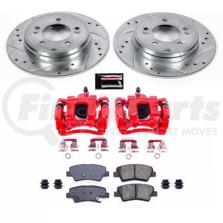 KC5381 by POWERSTOP BRAKES - Z23 Daily Driver Carbon-Fiber Ceramic Pads Drilled & Slotted Rotor & Caliper Kit