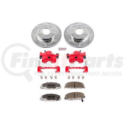 KC69926 by POWERSTOP BRAKES - Z26 Street Performance Ceramic Brake Pad, Drilled Slotted Rotor, and Caliper Kit