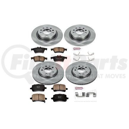 KOE1434 by POWERSTOP BRAKES - Disc Brake Pad and Rotor Kit - Low-Dust, Ceramic