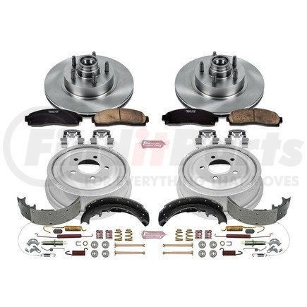 KOE15009DK by POWERSTOP BRAKES - OE Stock Replacement Low-Dust Ceramic Brake Pad, Rotors, Drum + Shoe Kit