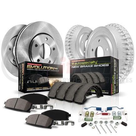 KOE15123DK by POWERSTOP BRAKES - OE Stock Replacement Low-Dust Ceramic Brake Pad, Rotors, Drum + Shoe Kit