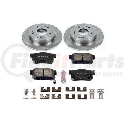 KOE1243 by POWERSTOP BRAKES - Disc Brake Pad and Rotor Kit - Low-Dust, Ceramic