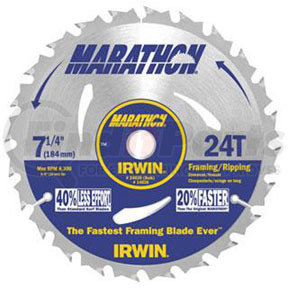 24030 by IRWIN HANSON - Marathon® Portable Corded Circular Saw Blades  7-1/4” 24 Teeth Bulk