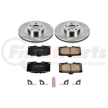 KOE2367 by POWERSTOP BRAKES - Disc Brake Pad and Rotor Kit - Low-Dust, Ceramic