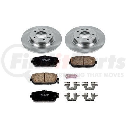 KOE2451 by POWERSTOP BRAKES - Disc Brake Pad and Rotor Kit - Low-Dust, Ceramic