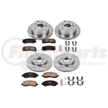 KOE2711 by POWERSTOP BRAKES - Disc Brake Pad and Rotor Kit - Low-Dust, Ceramic