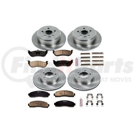 KOE2722 by POWERSTOP BRAKES - Disc Brake Pad and Rotor Kit - Low-Dust, Ceramic