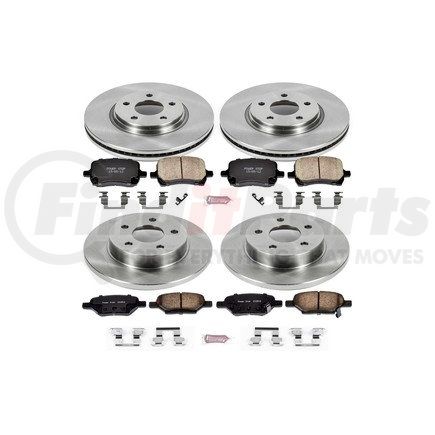 KOE2731 by POWERSTOP BRAKES - Disc Brake Pad and Rotor Kit - Low-Dust, Ceramic