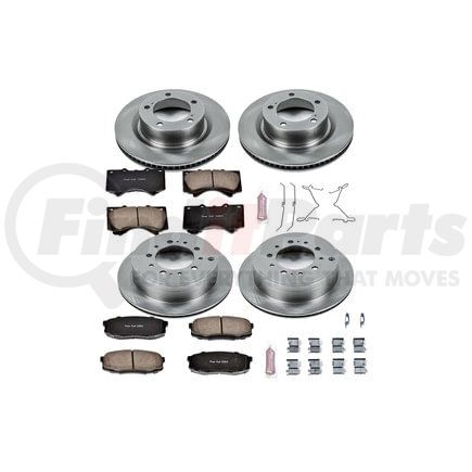 KOE2813 by POWERSTOP BRAKES - Disc Brake Pad and Rotor Kit - Low-Dust, Ceramic