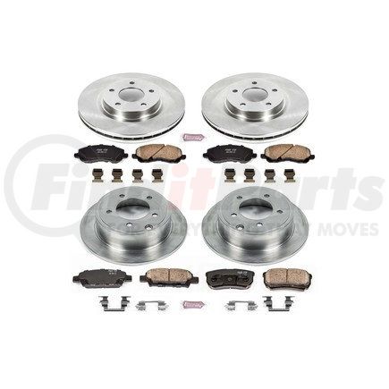 KOE2840 by POWERSTOP BRAKES - Disc Brake Pad and Rotor Kit - Low-Dust, Ceramic