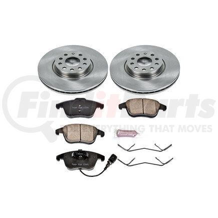 KOE2963 by POWERSTOP BRAKES - Disc Brake Pad and Rotor Kit - Low-Dust, Ceramic