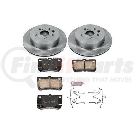 KOE2977 by POWERSTOP BRAKES - Disc Brake Pad and Rotor Kit - Low-Dust, Ceramic