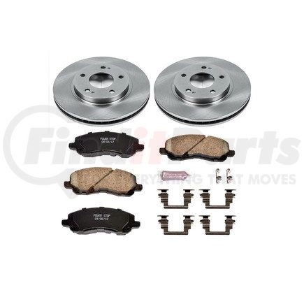 KOE1678 by POWERSTOP BRAKES - Disc Brake Pad and Rotor Kit - Low-Dust, Ceramic