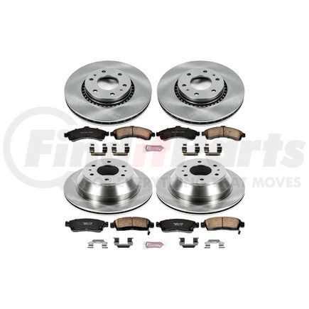 KOE2062 by POWERSTOP BRAKES - Disc Brake Pad and Rotor Kit - Low-Dust, Ceramic